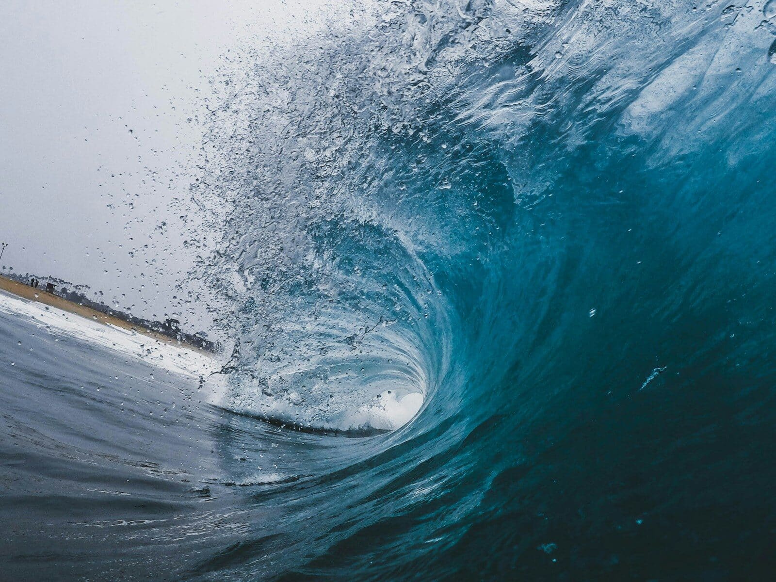 Curling ocean wave on the Outer Banks coast showing surf conditions tied to OBX tides